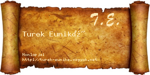 Turek Euniké névjegykártya
